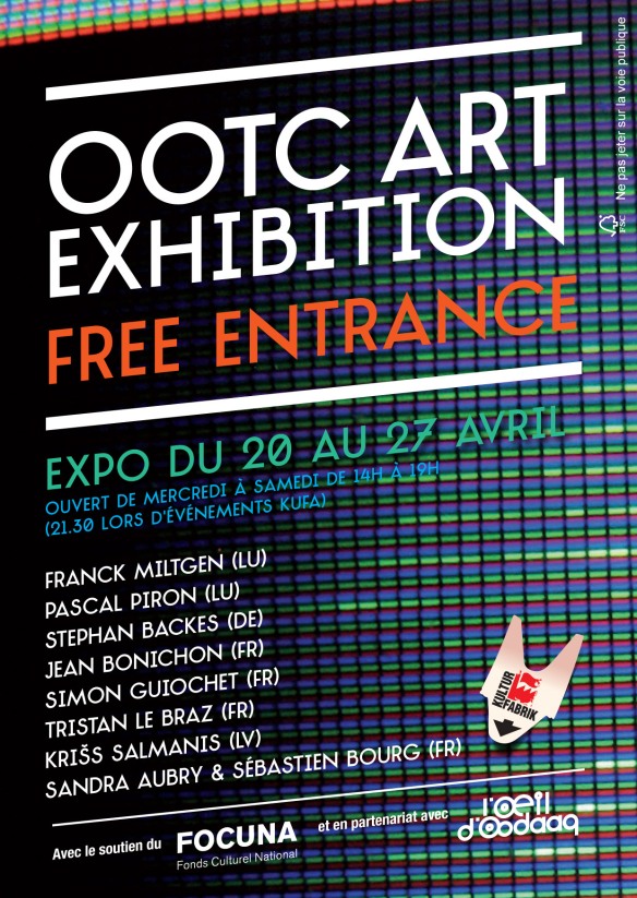 Pascal and Franck will be showing new works at the Out of the Crowd Festival group exhibition